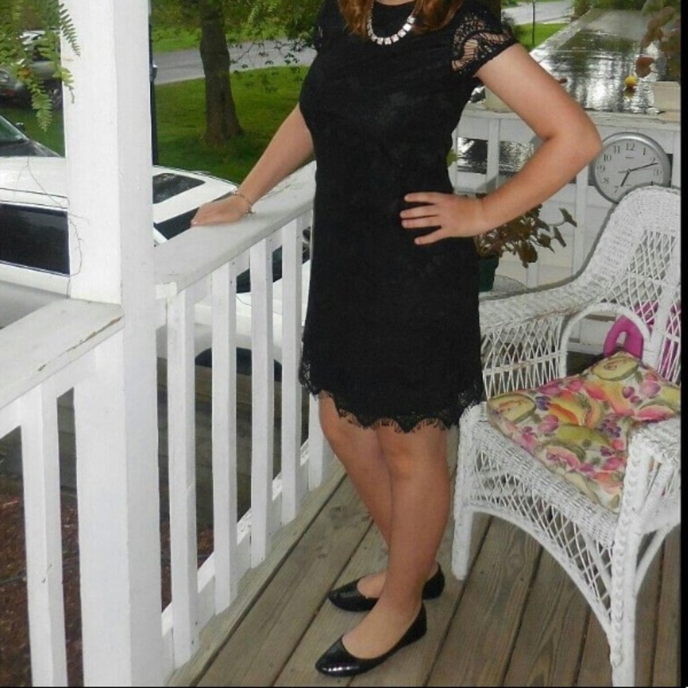 Stella Luce Black Crochet Dress